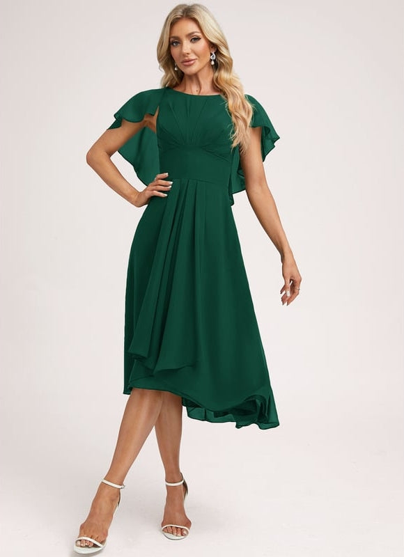 Robe Chic Élégance Émeraude Flottante - gallery 2