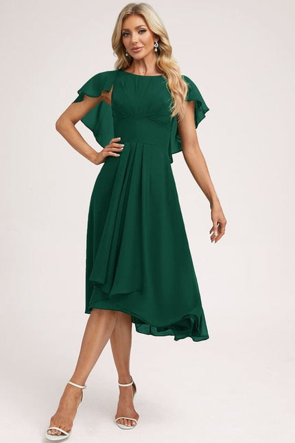 Robe Chic Élégance Émeraude Flottante - gallery 2