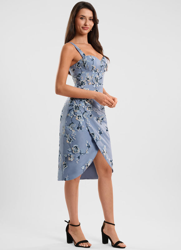 Robe Chic Floral Bleu - gallery 4