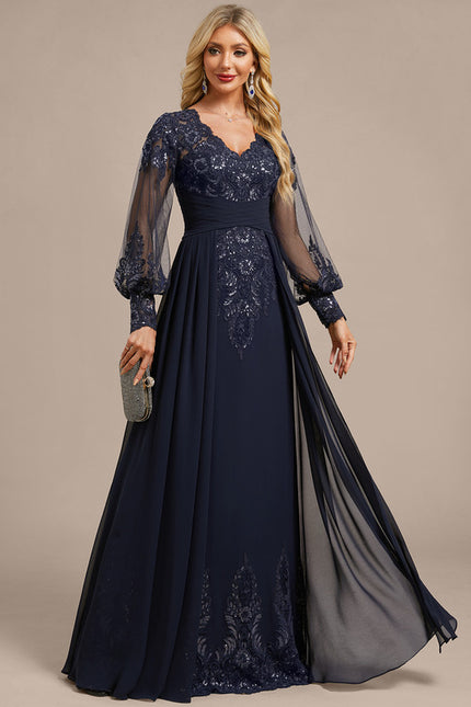 Robe De Soirée Chic Bleu - gallery 4