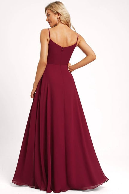 Robe Chic Épurée Bordeaux - gallery 2