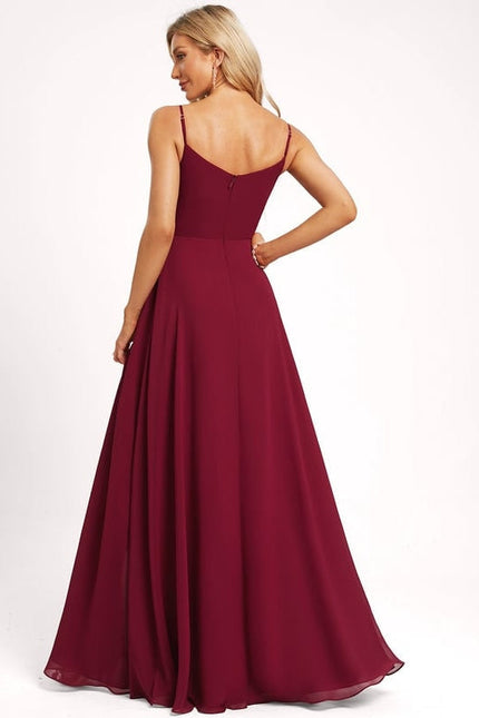 Robe Chic Épurée Bordeaux - gallery 2