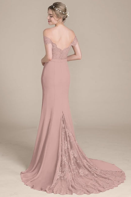 Robe De Soirée Chic Rose Poudrée