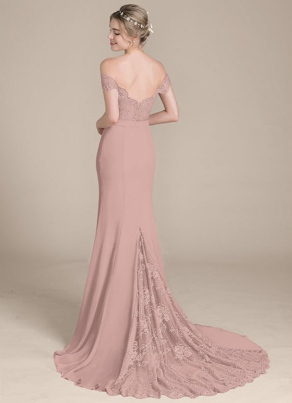 Robe De Soirée Chic Rose Poudrée