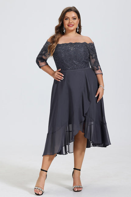 Robe Chic Asymétrique Éclatante - gallery 9