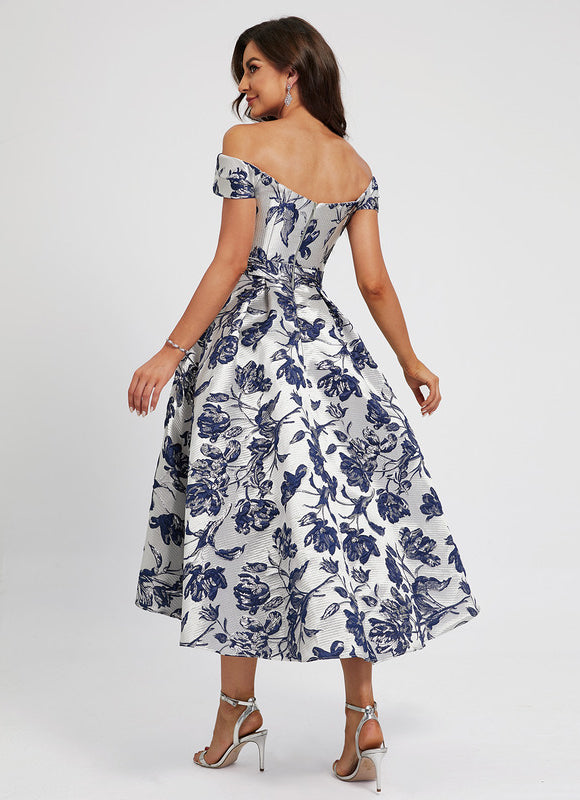 Robe Chic Fleur Satinée Élégante - gallery 5