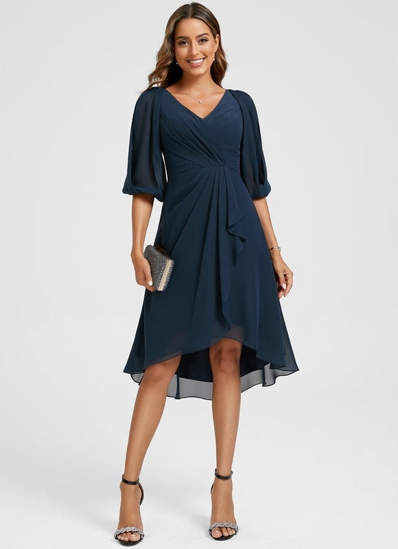 Robe Chic Asymétrique Vaporeuse - gallery 1