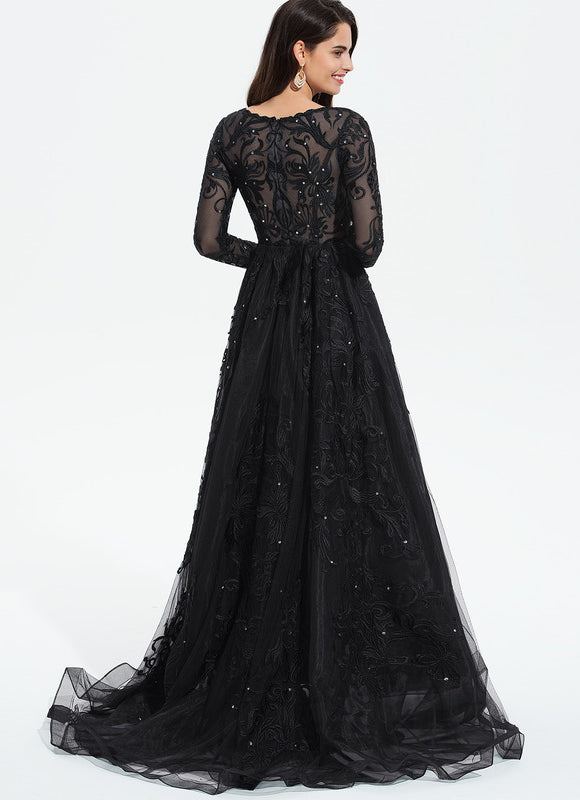 Robe Chic Noir Éblouissant - gallery 4