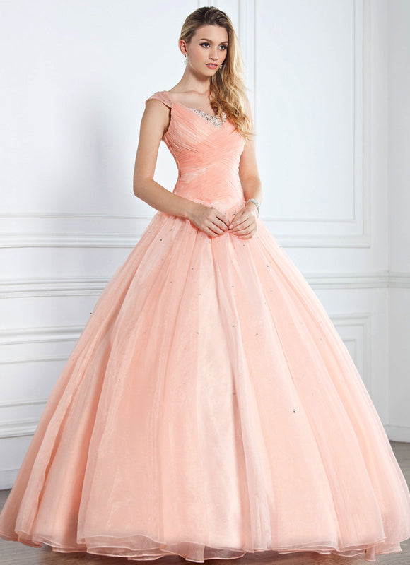 Robe Chic Rêve Pêche Satiné