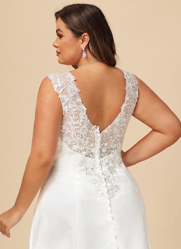 Robe Chic Satinée Traîne - gallery 8
