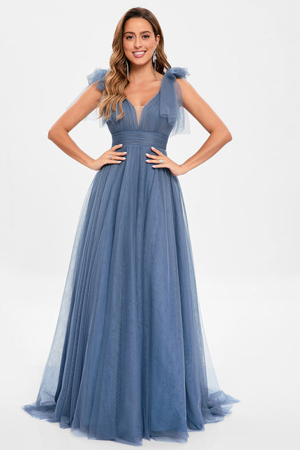 Robe Chic Tulle Bleu - gallery 5