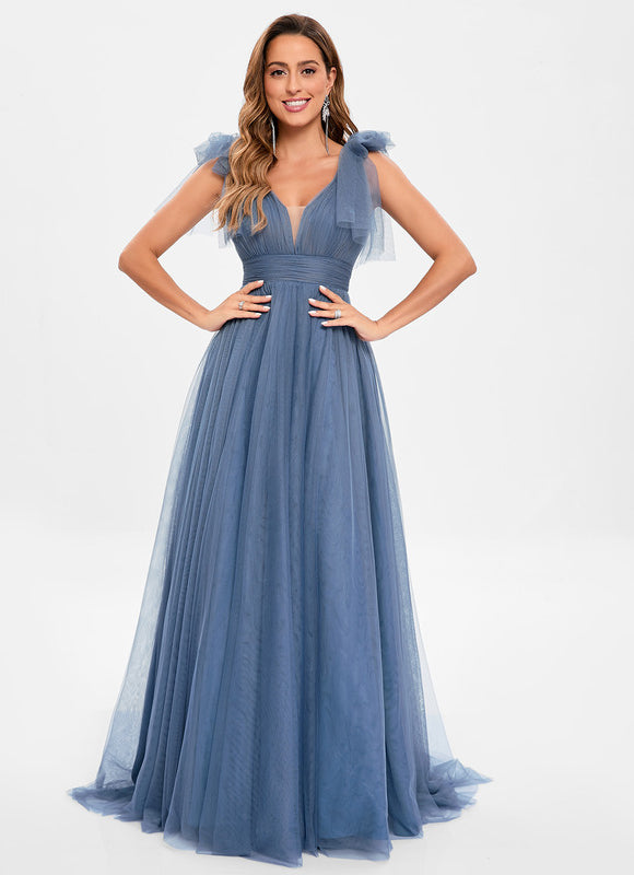 Robe Chic Tulle Bleu - gallery 5