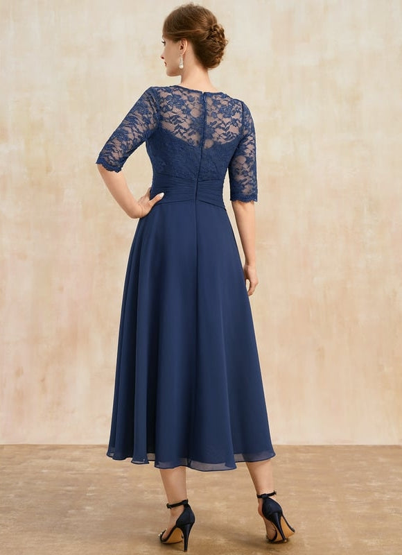 Robe Chic Marine Dentelle - gallery 5