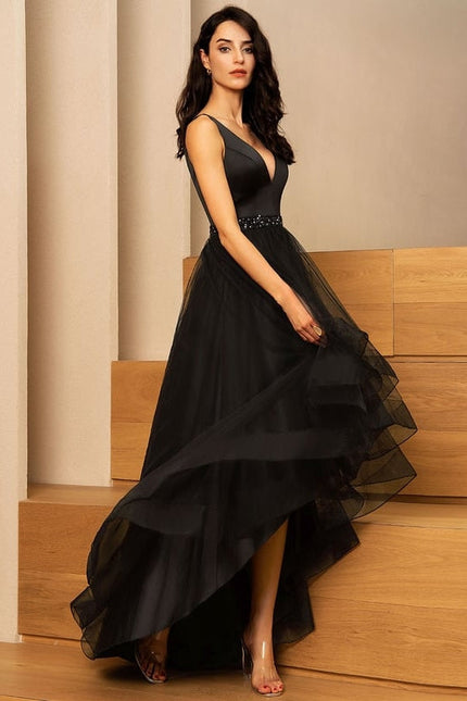 Robe Chic Noir Élégant Tulle