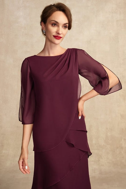 Robe Chic Mousseline Améthyste - gallery 3