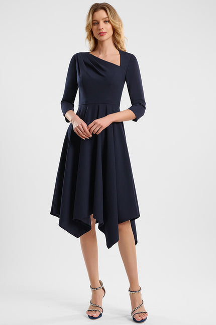 Robe Chic Élégante Asymétrique - gallery 1