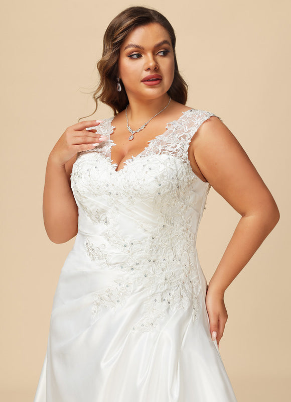 Robe Chic Satinée Traîne - gallery 7