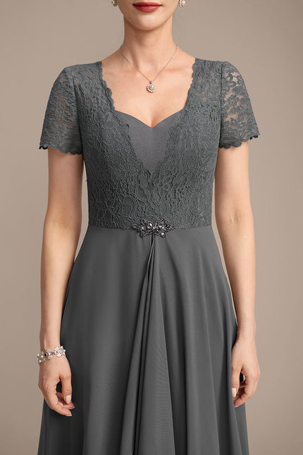 Robe Chic Gris Élégant Flottant - gallery 7