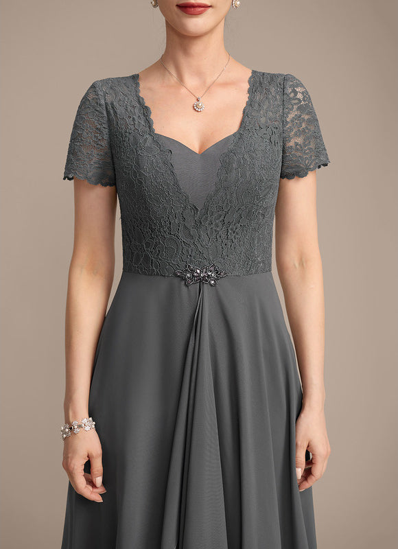 Robe Chic Gris Élégant Flottant - gallery 7
