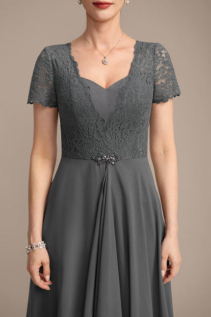 Robe Chic Gris Élégant Flottant - gallery 7