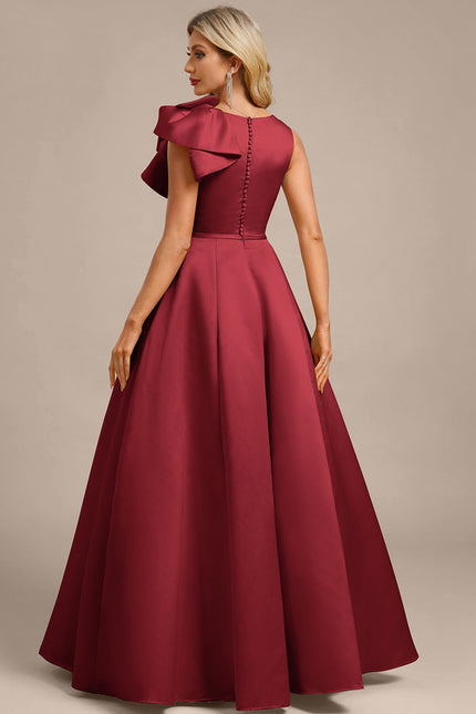 Robe Chic Bordeaux Asymétrique - gallery 5
