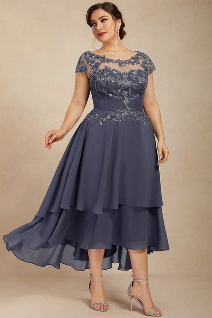 Robe Chic Grise Élégante - gallery 9