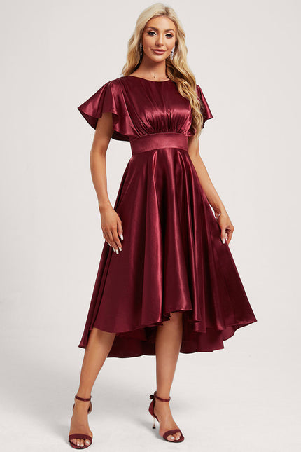 Robe Chic Satinée Rubis - gallery 1