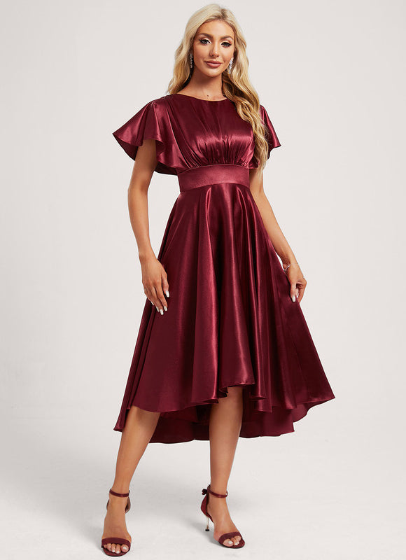 Robe Chic Satinée Rubis - gallery 1