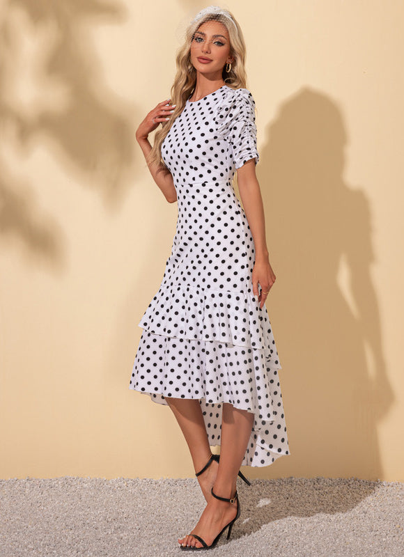 Robe Chic Pois Asymétrique - gallery 3