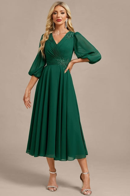 Robe De Soirée Mi Longue Chic - gallery 5