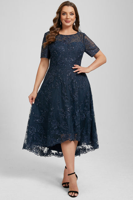 Robe Chic Élégance Marine Pailletée - gallery 9