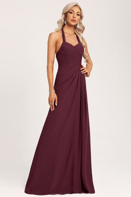 Robe Chic Bleu Drapé - gallery 4