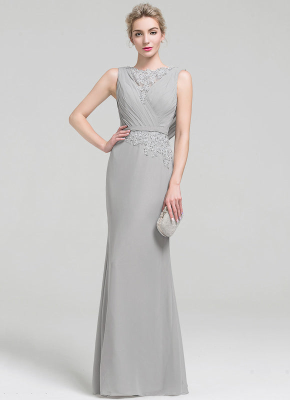 Robe Chic Gris Satiné Élégant