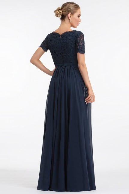 Robe Chic Longue Marine Élégante - gallery 1