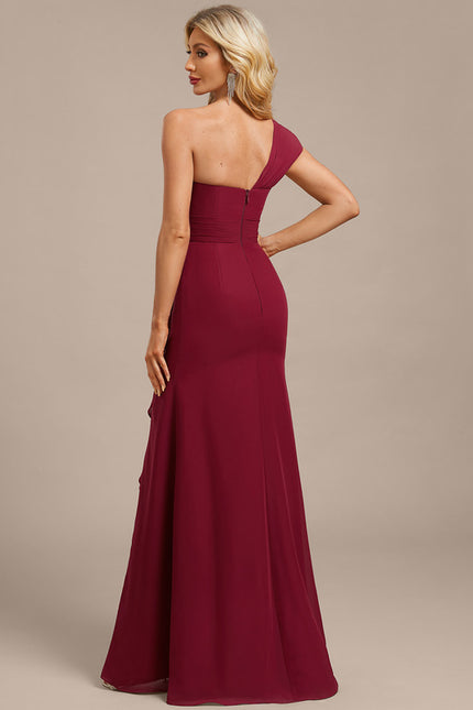 Robe Chic Asymétrique Bordeaux - gallery 7