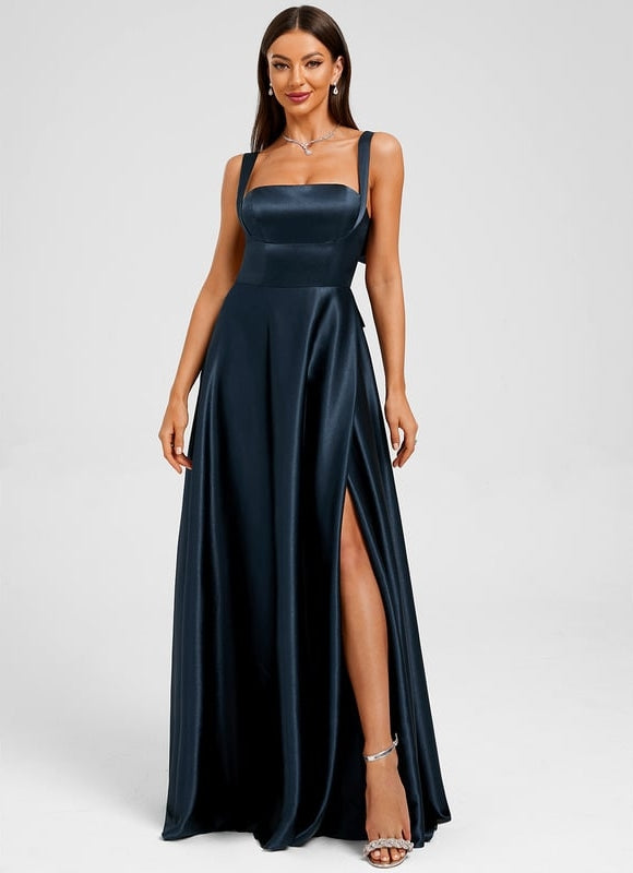 Robe Chic Soirée Satin Élégante