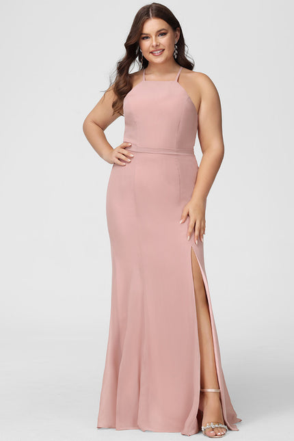 Robe Chic Rose Poudré Dentelle Élégante - gallery 6