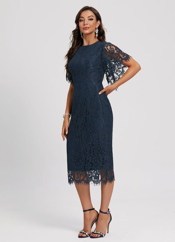 Robe Chic Cocktail Dentelle - gallery 2