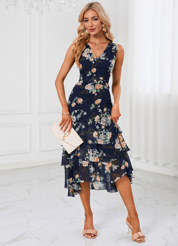 Robe Chic À Volants Florale - gallery 3