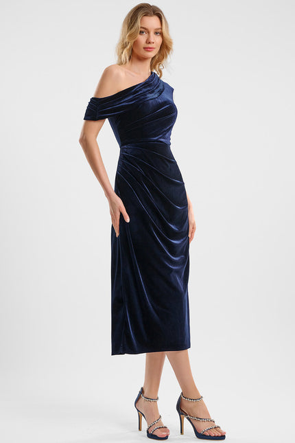 Robe Chic Velours Drapée
