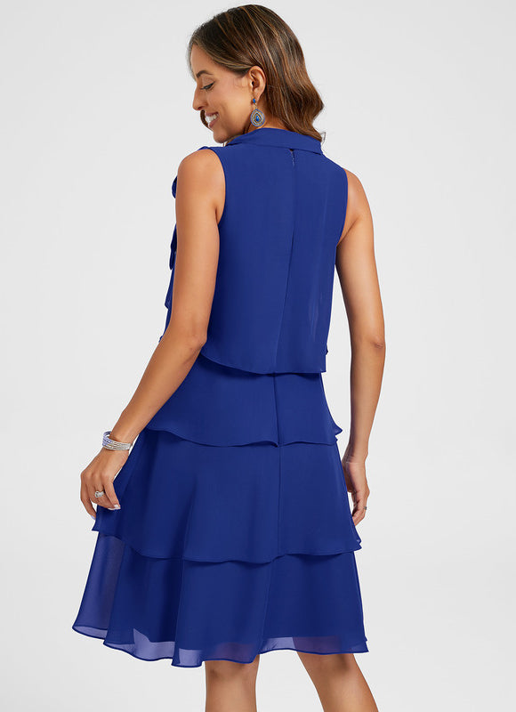 Robe Chic Fluide Bleu - gallery 5