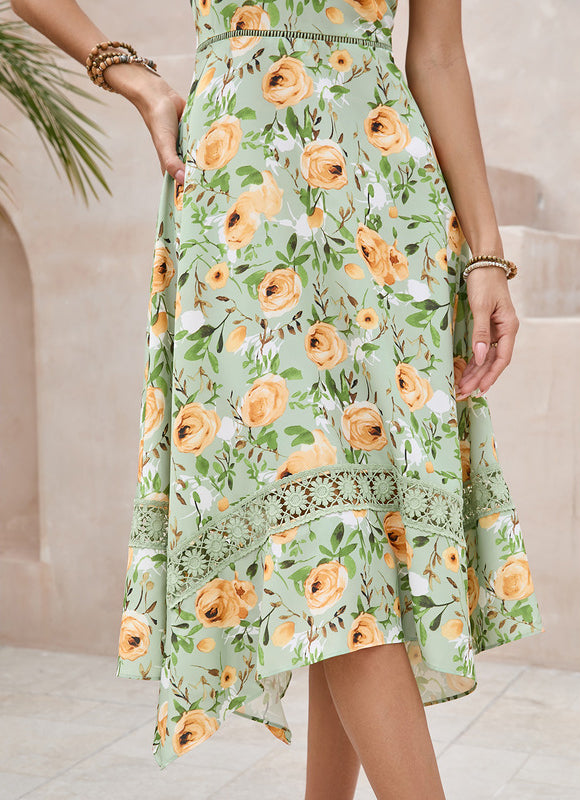 Robe Chic Trapèze Verte - gallery 5