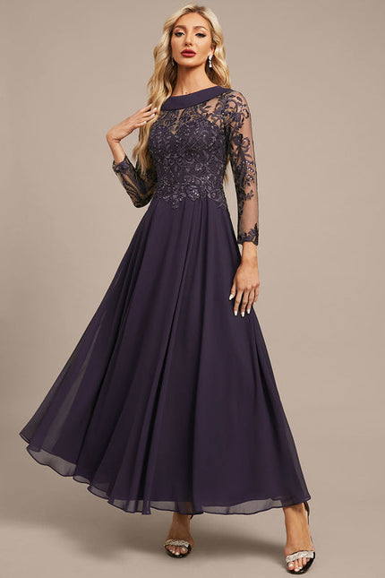 Robe Chic Élégance Violette - gallery 3