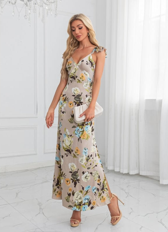 Robe Chic Fleurie Beige - gallery 5