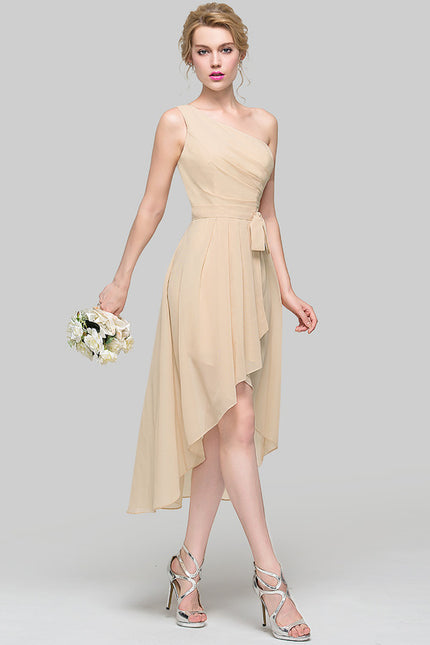 Robe Chic Asymétrique Écrue - gallery 1