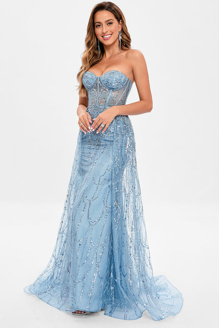 Robe Chic Éclatante Céleste - gallery 3