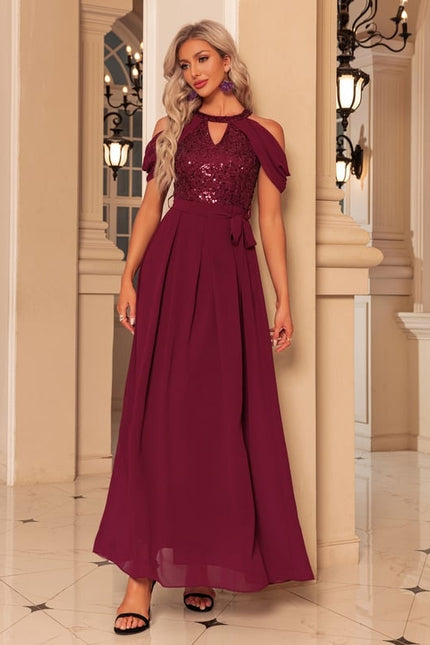 Robe Chic Éclat Grenat - gallery 5