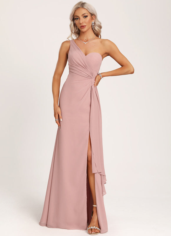 Robe Chic Asymétrique Beige