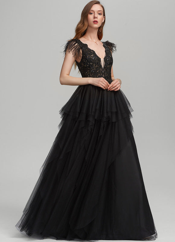 Robe De Soirée Longue Chic Noire - gallery 3