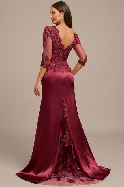 Robe Chic Élégante Bordeaux
